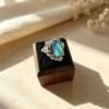 Aurora Forest — Labradorite Botanical Vintage Ring