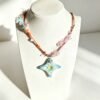 ELA BOUTIQUE |BLUE DAISY STAR STONE CLAY NECKLACE