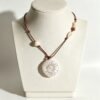ELA BOUTIQUE |SILVER SUN SPIRAL STONE CLAY NECKLACE