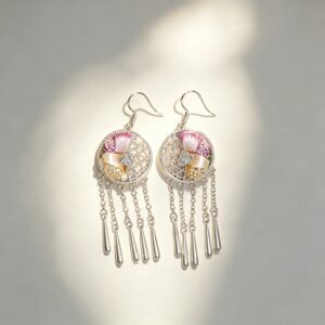 ELA BOUTIQUE |FLORAL TASSEL DANGLE EARRING