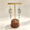 ELA BOUTIQUE |RETRO FLORAL EMBROIDERY RECTANGLE TASSEL EARRING