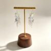 ELA BOUTIQUE |TRANSPARENT BUTTERFLY TASSEL DROP EARRINGS