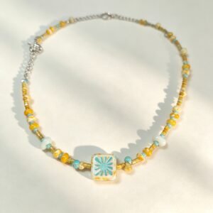 ELA BOUTIQUE |SQUARE SUNBURST NECKLACE