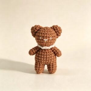 ELA BOUTIQUE |CROCHET MINI BROWN BEAR DOLL