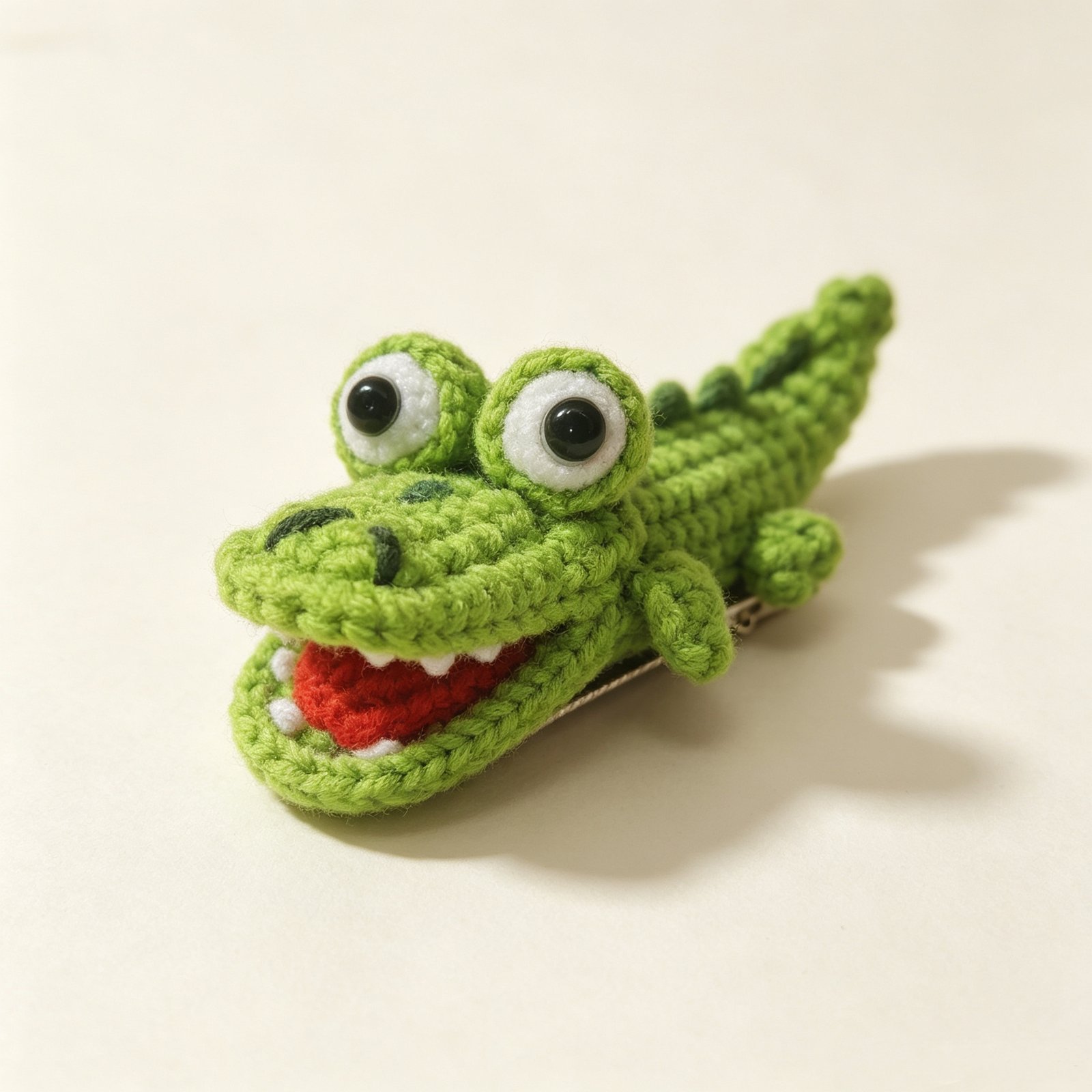 ELA BOUTIQUE |CROCHET CARTOON GREEN CROCODILE HAIR CLIP