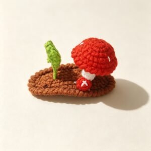 ELA BOUTIQUE |CROCHET MUSHROOM HAIR CLIP