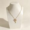 ELA BOUTIQUE| BOW PEARL PENDANT NECKLACE