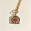 ELA BOUTIQUE| OPENABLE HOUSE SHAPED ENAMEL LOCKET NECKLACE