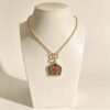 ELA BOUTIQUE| OPENABLE HOUSE SHAPED ENAMEL LOCKET NECKLACE