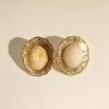ELA BOUTIQUE| VINTAGE GOLDEN SUN RAY SHELL STATEMENT EARRIGS