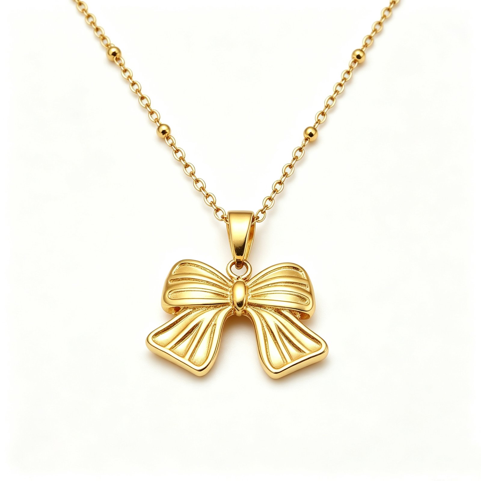 ELA BOUTIQUE| BOW PENDANT NECKLACE