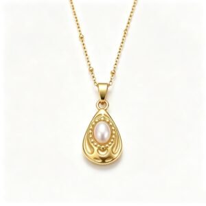 ELA BOUTIQUE| VINTAGE PEARL PENDANT NECKLACE
