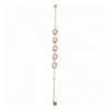ELA BOUTIQUE| PINK CRYSTAL GOLD TONE ADJUSTABLE BRACELET