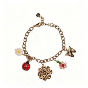 ELA BOUTIQUE| GARDEN THEME MULTI CHARM BRACELET