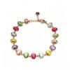 ELA BOUTIQUE| MULTI TONE FACETED CRYSTAL CHAIN BRACELET