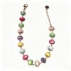 ELA BOUTIQUE| MULTI TONE FACETED CRYSTAL CHAIN BRACELET
