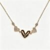 ELA BOUTIQUE| POLISHED MULTI HEART CRYSTAL CHAIN BRACELET