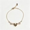 ELA BOUTIQUE| POLISHED MULTI HEART CRYSTAL CHAIN BRACELET
