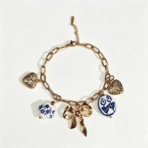 ELA BOUTIQUE| PORCELAIN BOW CHARM BRACELET