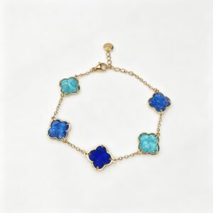 ELA BOUTIQUE| BLUE CLOVER CHARM BRACELET