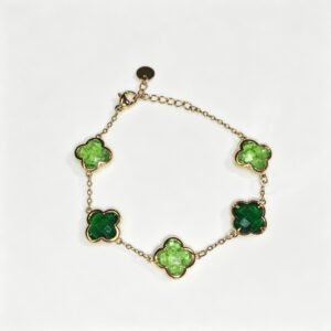 ELA BOUTIQUE| GREEN CLOVER CHARM BRACELET