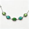 ELA BOUTIQUE| GRADIENT GREEN OVAL GEM BRACELET