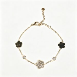 ELA BOUTIQUE| GOLDEN CLOVER ZIRCON BRACELET