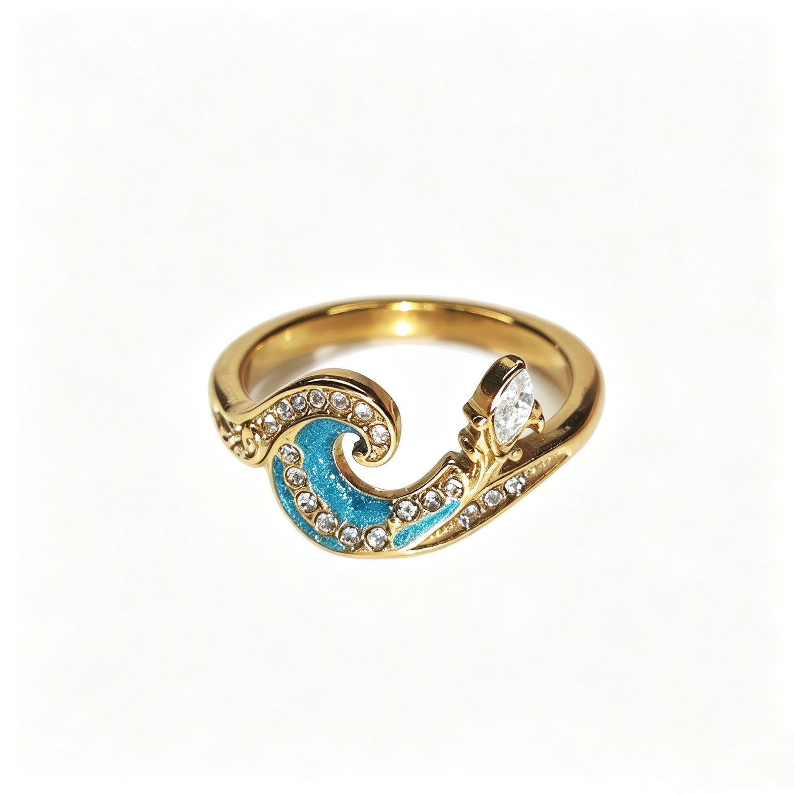 ELA BOUTIQUE| OCEAN WAVE ENAMEL RING